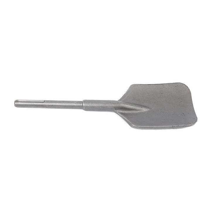 Dalta lopata pentru ciocan demolator, 8785371290343, otel 40Cr tratat termic, 40 cm, latime cap 13 cm, diametru tija 1.8 cm, gri deschis, compatibila cu tije in 5 puncte