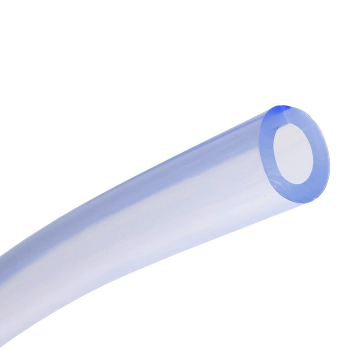 Zagroda 9569000.8 PVC tejtömlő, belső O 14 mm/külső O 24 mm, hossz 0,8 m, átlátszó kék csíkkal