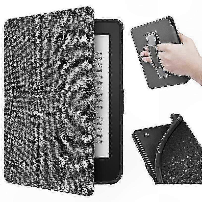 Husa cu clapeta pentru Kindle Paperwhite 6" compatibila 2012–2016 (Paperwhite 1/2/3, EY21/DP75SDI), functie auto Sleep/Wake, piele sintetica cu interior microfibra, negru, cod eMAG-CJ18-fr2608210993