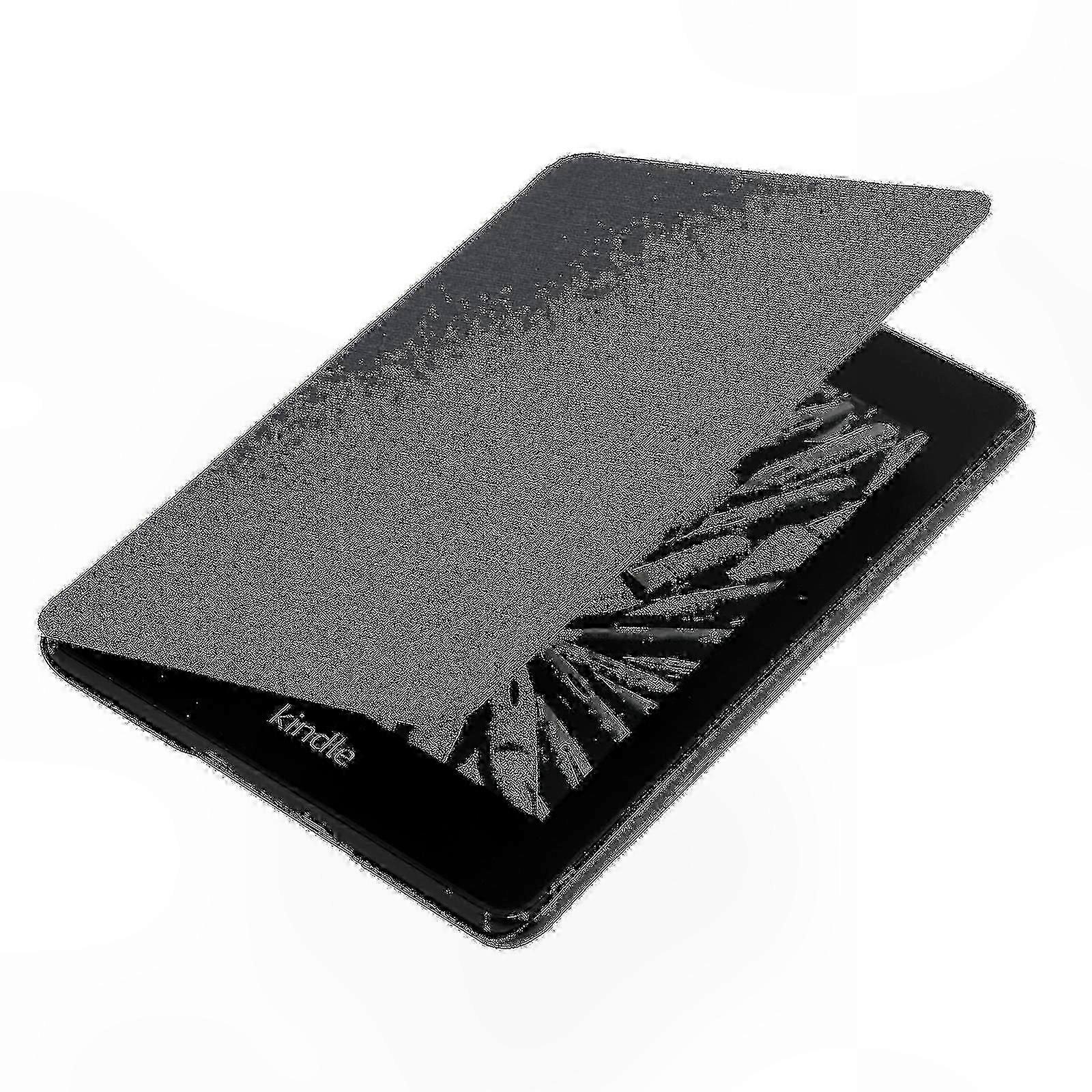 Husa cu clapeta pentru Kindle Paperwhite 6" compatibila 2012–2016 (Paperwhite 1/2/3, EY21/DP75SDI), functie auto Sleep/Wake, piele sintetica cu interior microfibra, negru, cod eMAG-CJ18-fr2608210993