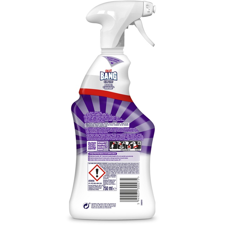 Dezinfectant pe baza de Clor Cillit Bang Curatenie si Igiena, 750 ml