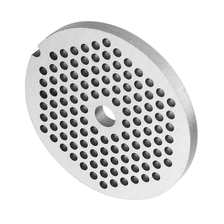 Disc/sita pentru masina de tocat carne, otel carbon, gauri 3 mm, diametru 61.5 mm, orificiu central 7–7.2 mm, argintiu, p/n eMAG-CJ18-fr2608211654