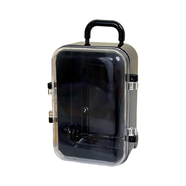 Valiza mini pentru papusi 18 inch eMAG-CJ18-fr2608214564, din plastic, negru, marime L (≈5 x 4 x 9.5 cm)