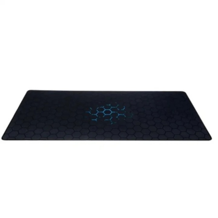 Mousepad Gaming, Impermeabil, Strat Anti Derapant, Confortabil, Design Modern si Elegant, Model XXL 90x40 cm, Poliester/Cauciuc, Negru