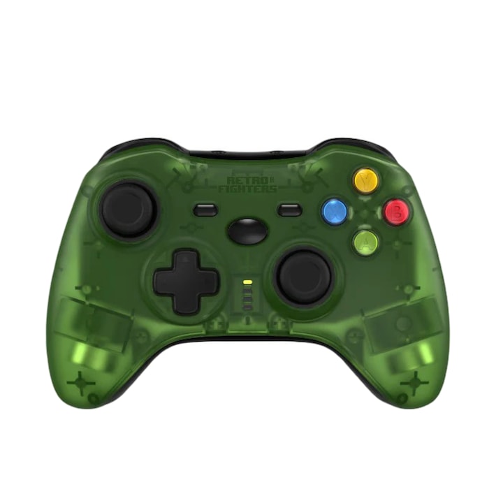 Ретро контролер за игри Bluetooth Retro Fighters Hunter 360 GamePad, съвместим с Xbox 360 и PC, зелен