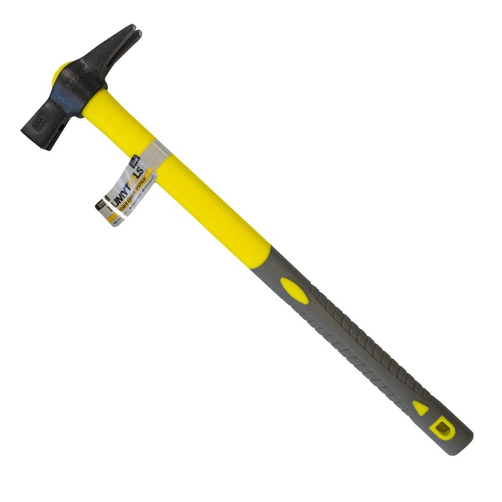 Ciocan dulgherie, cu varf spintecat, Lumytools LT32626, coada din fibra de sticla, cu manson de cauciuc, 540 g
