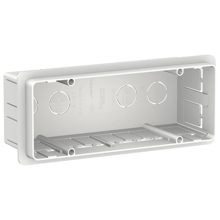 Doza aparat Schneider Electric Easy Styl LMR8167003, incastrat, modular, 7 module, 192 x 81 x 60 mm