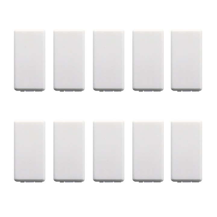 Obturator Gewiss System GW20056, 1 modul, alb, pentru priza / intrerupator, set 10 buc