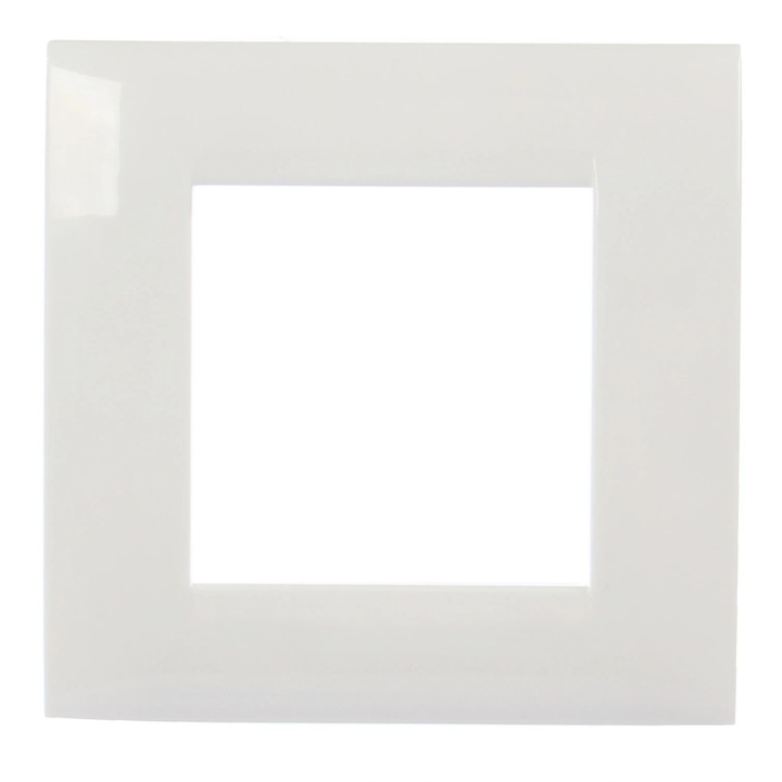 Rama Hoff, 2 module, alb, pentru priza / intrerupator