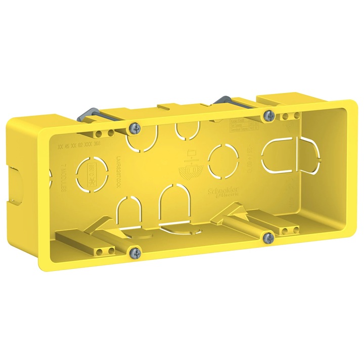 Doza aparat gips carton Schneider Electric Easy Styl, incastrat, modular, 7 module, 184 x 73 x 51 mm