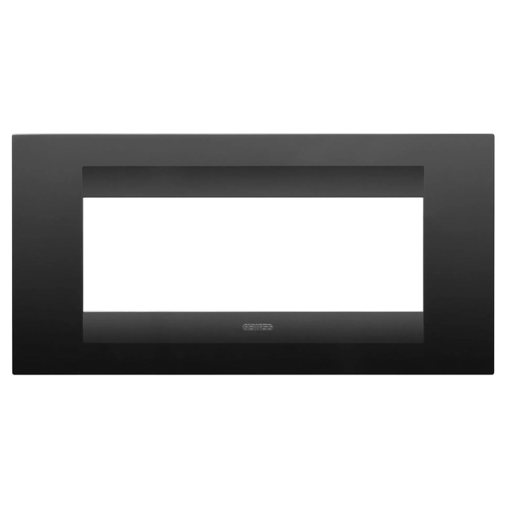 Rama Gewiss Chorus Geo, 6 module, negru-satin, pentru priza / intrerupator