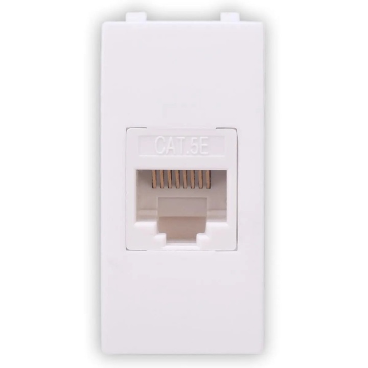 Priza internet RJ45 cat. 5E 8/8 Hoff, incastrat, modular - 1, alb