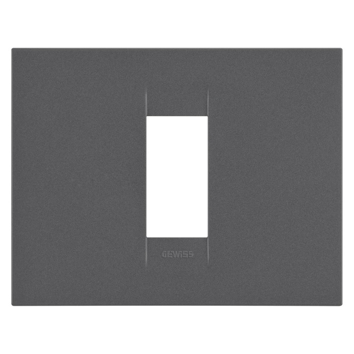 Rama Gewiss Chorus Geo, 1 modul, negru-satin, pentru priza / intrerupator
