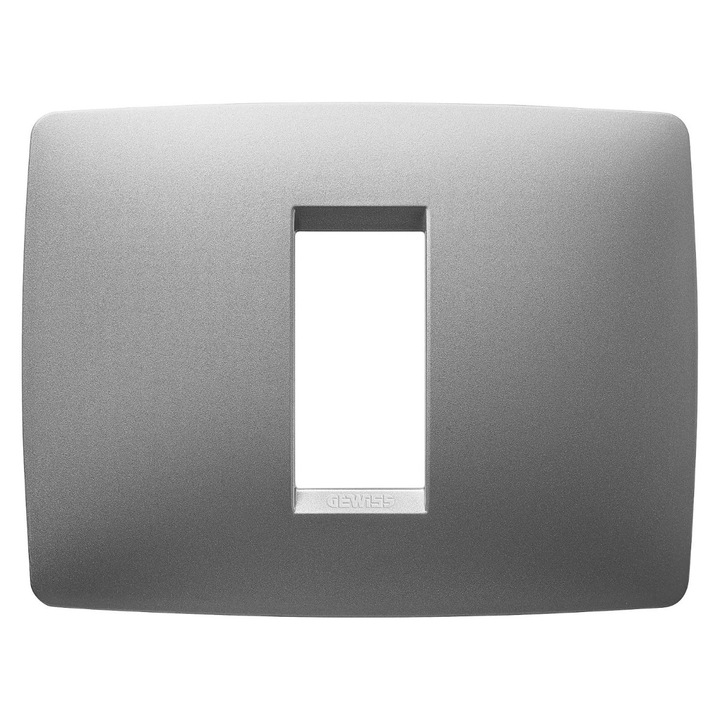Rama Gewiss Chorus GW16101VT, 1 modul, titan, pentru priza / intrerupator