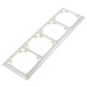 Rama Hoff Soft, 4 module, alb, pentru priza / intrerupator