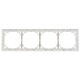 Rama Hoff Soft, 4 module, alb, pentru priza / intrerupator