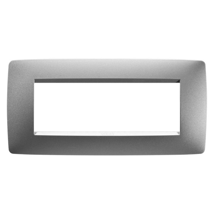 Rama Gewiss Chorus GW16106VT, 6 module, titan, pentru priza / intrerupator