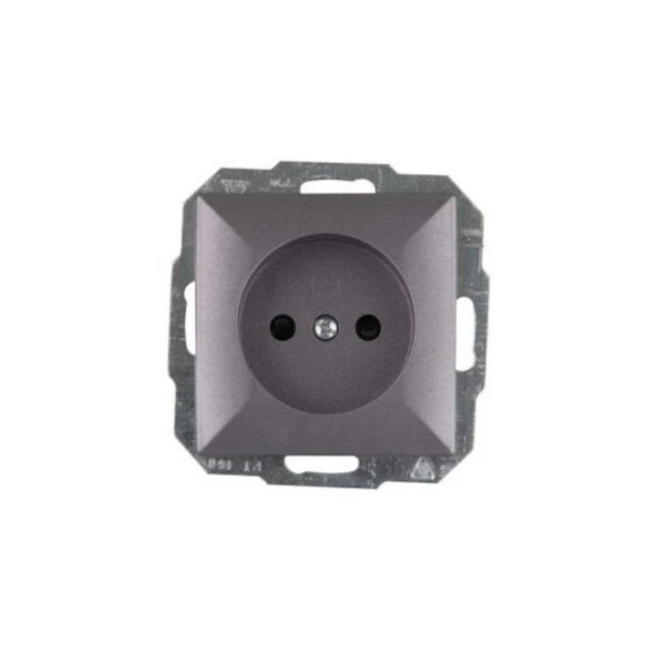Priza simpla Abex Perla PT-15P, incastrat, antracit