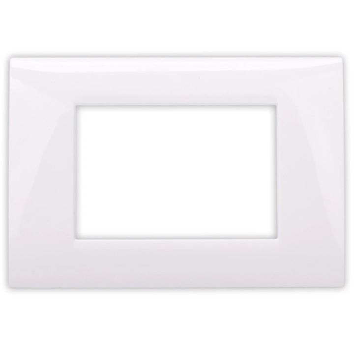 Rama Hoff, 3 module, alb, pentru priza / intrerupator