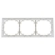 Rama Hoff Soft, 3 module, alb, pentru priza / intrerupator