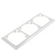 Rama Hoff Soft, 3 module, alb, pentru priza / intrerupator