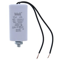 Condensator pentru motoare 400V, Well, 10 microfarazi, cu fir