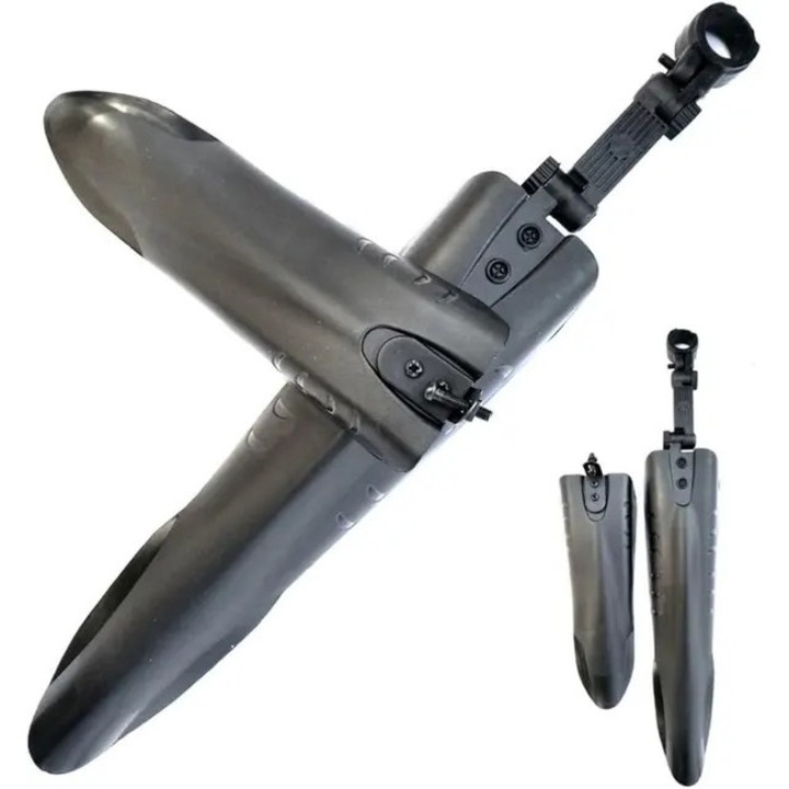 Aparatoare noroi bicicleta PO-CJ-K0433-26-8-22-3518 reglabila, universala pentru biciclete MTB/road, pentru tija/ghidon O