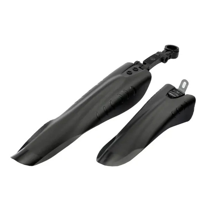 Set aparatoare noroi fata si spate pentru bicicleta PO-CJ-K0433-26-8-22-5560, din plastic fibra sintetica, lungime fata 27 cm / spate 52 cm, pentru diametru