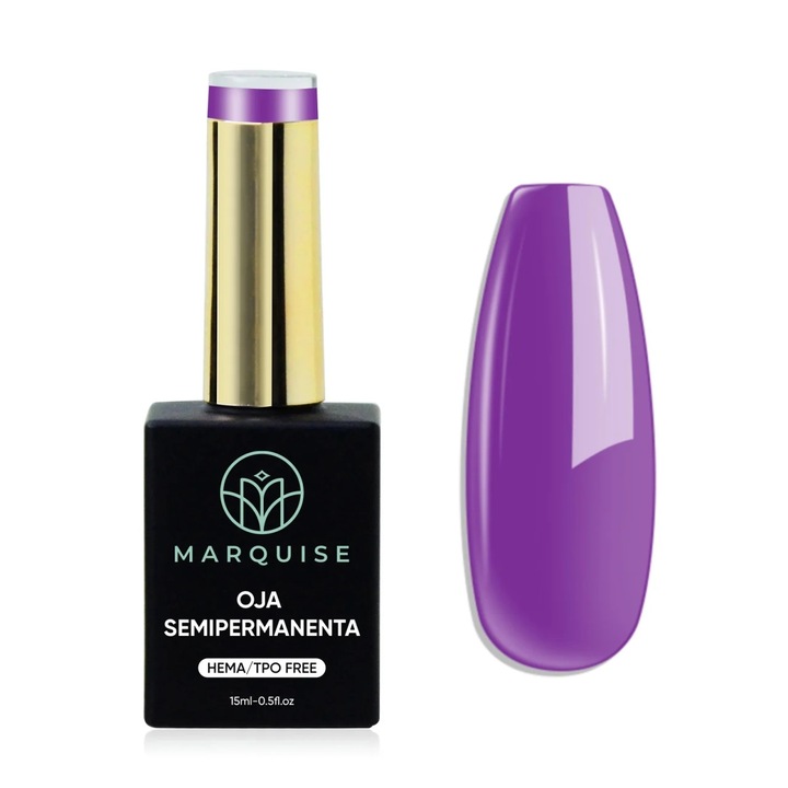 Oja semipermanenta Delis, Pure Color JY320, HEMA/TPO FREE, violet intens, 15 ml