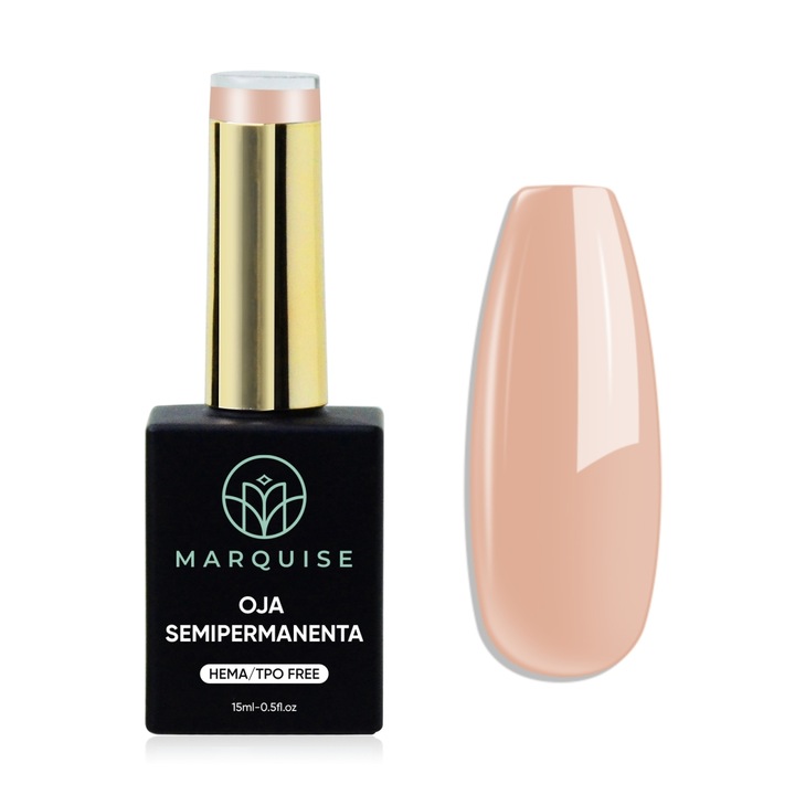 Oja semipermanenta Delis, Pure Color JY039, HEMA/TPO Free, nude bej piersica, 15 ml
