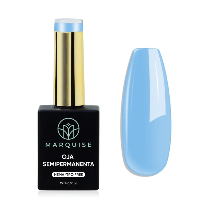 Oja semipermanenta Delis, Pure Color JY273, HEMA/TPO FREE, albastru baby blue, 15 ml