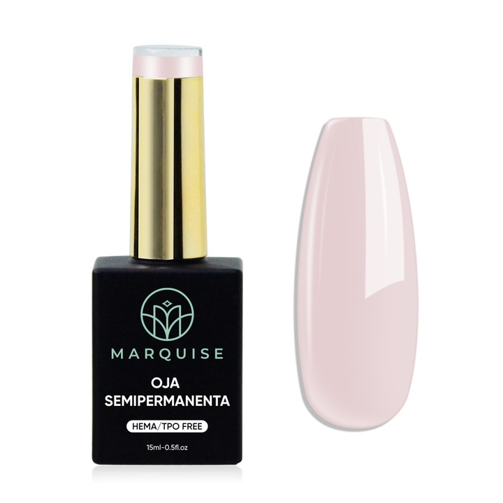 Oja semipermanenta Delis, Pure Color JY018, HEMA/TPO FREE, roz nude, 15 ml