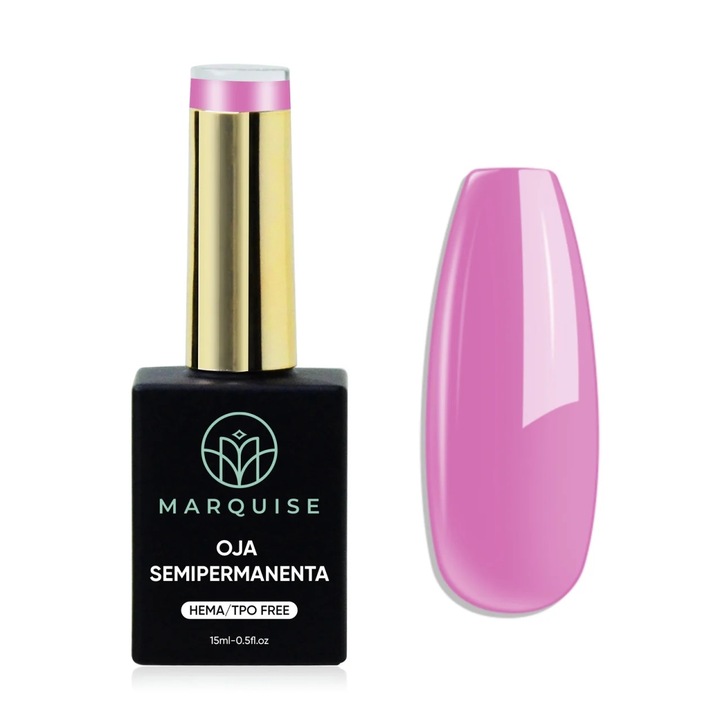 Oja semipermanenta Delis, Pure Color JY088, HEMA/TPO FREE, roz orchidee, 15 ml