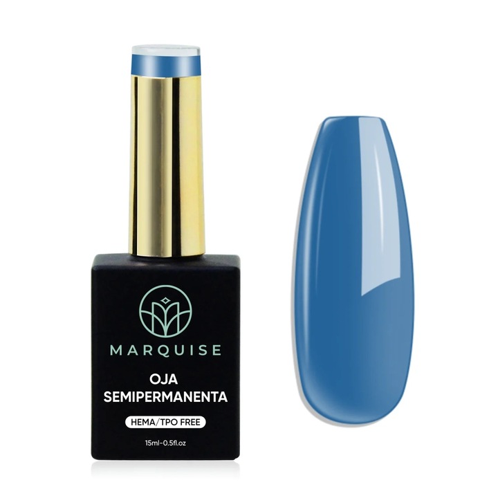 Oja semipermanenta Delis, Pure Color JY257, HEMA/TPO FREE, albastru denim, 15 ml