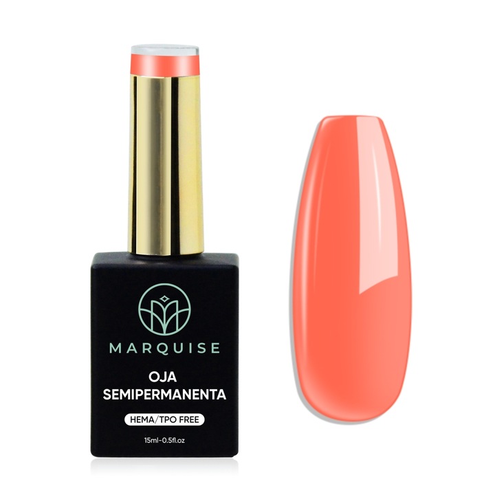 Oja semipermanenta Delis, Pure Color JY101, HEMA/TPO FREE, coral-piersica, 15 ml