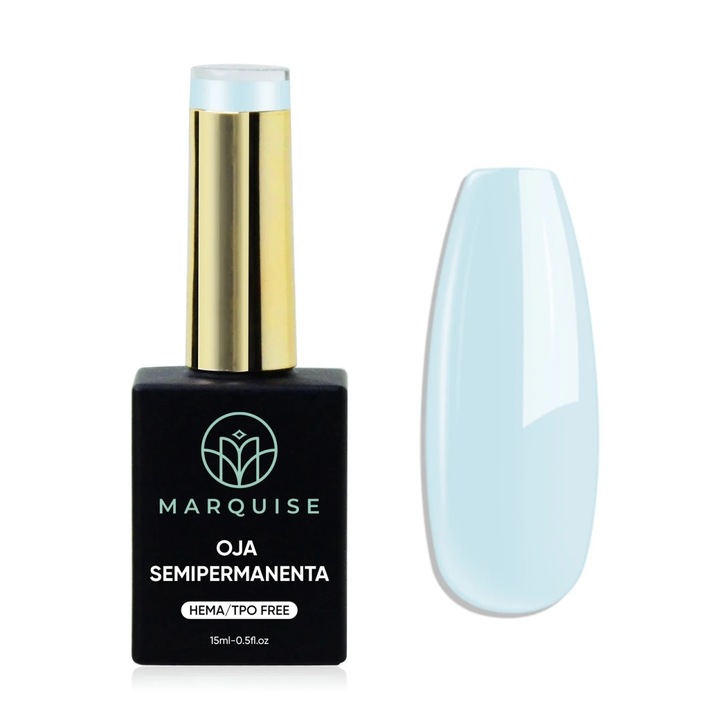 Oja semipermanenta Delis, Pure Color JY268, HEMA/TPO FREE, albastru polar deschis, 15 ml