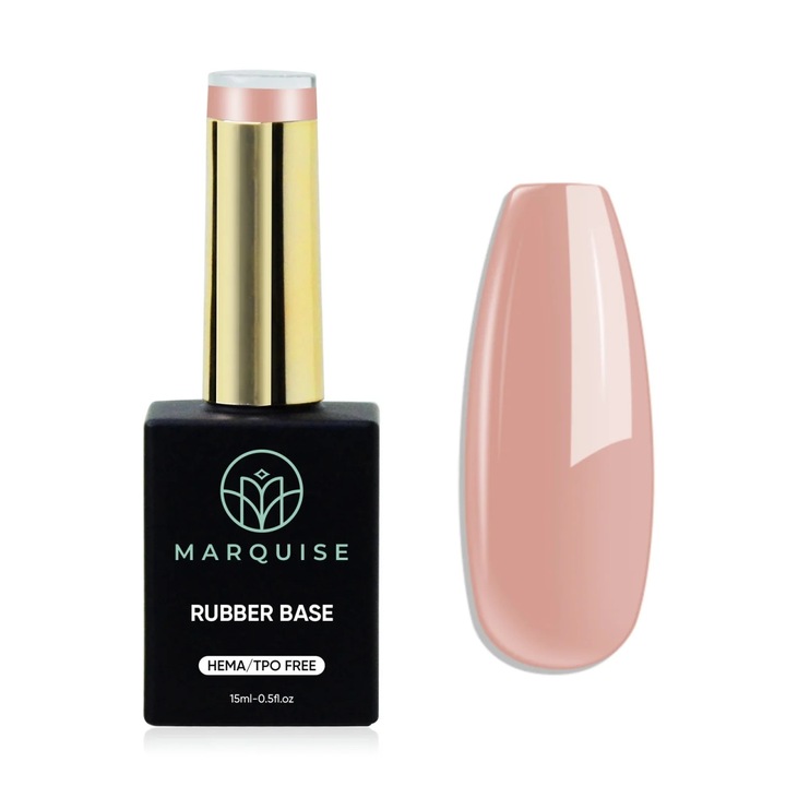 Rubber Base colorata, Delis, CSDJ36, HEMA/TPO FREE, roz piersica nude, 15 ml