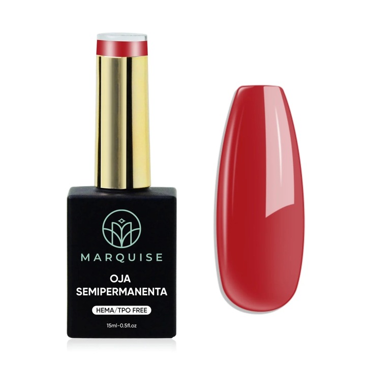 Oja semipermanenta Delis, Pure Color JY139, HEMA/TPO FREE, rosu intens, 15 ml