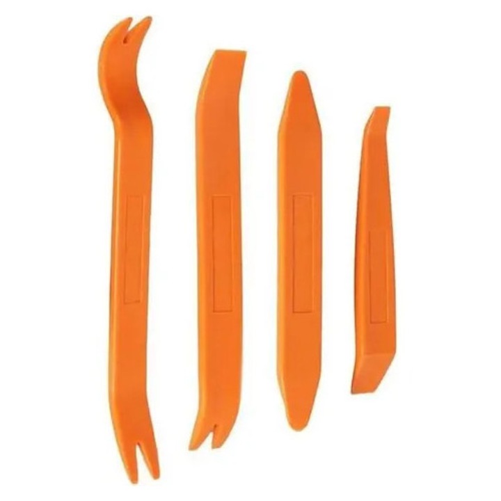 Set de scule pentru demontare panouri si ornamente auto K0544-26822-1969-MLC, 4 piese, plastic, galben
