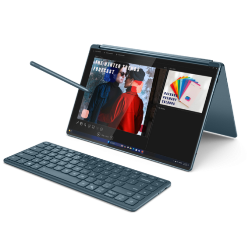 Laptop Lenovo Yoga Book 9i WQXGA+ 2x 14 inch Intel Core Ultra 7 255H 32GB 1TB SSD Windows 11 Home Tidal Teal