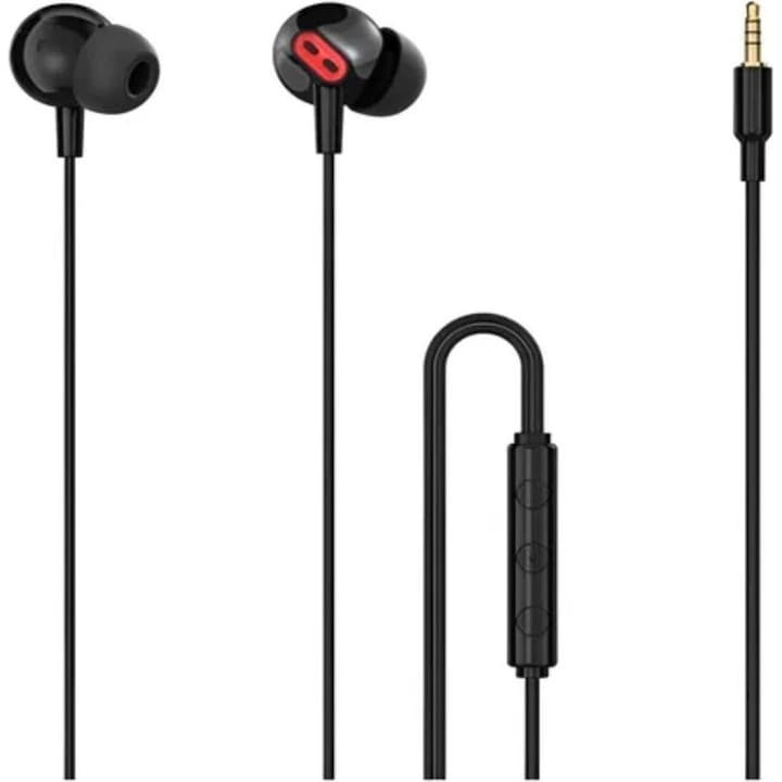 Casti in-ear Vention Echo Lite GBABAV, cu fir 3.5mm, difuzoare 12mm, microfon ultra-sensibil si telecomanda 3 butoane, impedanta 32Ω, 20Hz-20kHz, negru, cablu 1.2 m