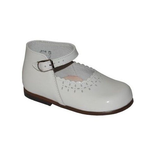 Pantofi JACYNTHE BLANC VERNIS, Little Mary, Alb