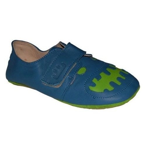 Pantofi pentru interior SCRATCHI PATONC JEAN, Easy Peasy, Albastru/Verde