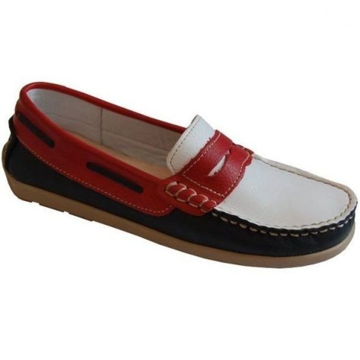 Mokaszinok C801 KÉK/PIROS/FEHÉR, Panyno, Többszínű, 33