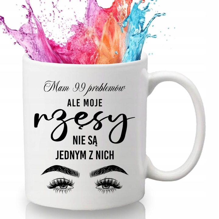 Cana Alba 330ml Cadou Amuzant Pentru Stilista Gene - 99 Probleme