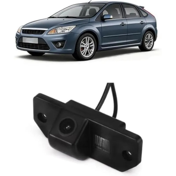 Camera video marsarier pentru Ford Focus MK2 Sedan C-Max pentru Mondeo cu linii de urmarire dinamice HD pentru senzor CCD, camera video marsarier rezistenta la intemperii IP67