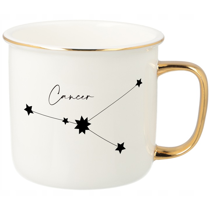 Cana Portelan Aurie Retro, Cadou Zodiac Rac, Design Unic