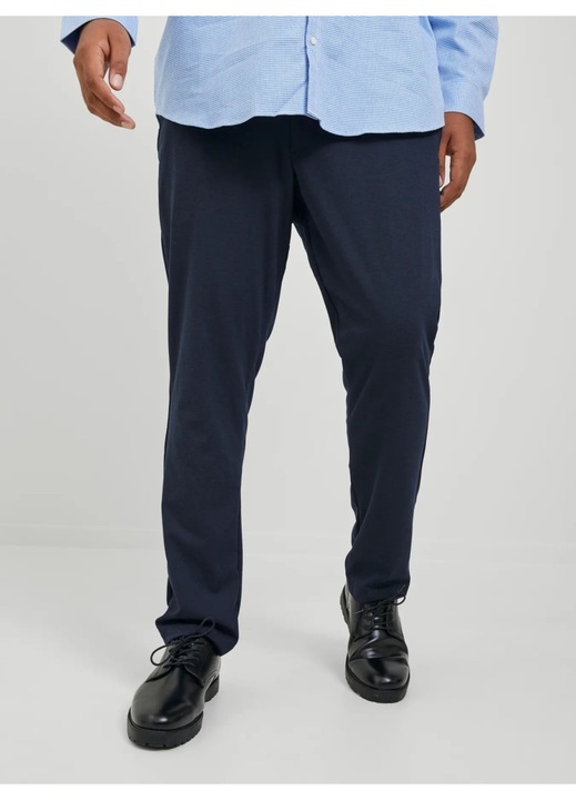 Jack & Jones Plus Мъжки панталони чино големи размери, с ниска талия и кройка Slim Fit, Тъмносин, 32, Тъмно морско синьо, W50-L32