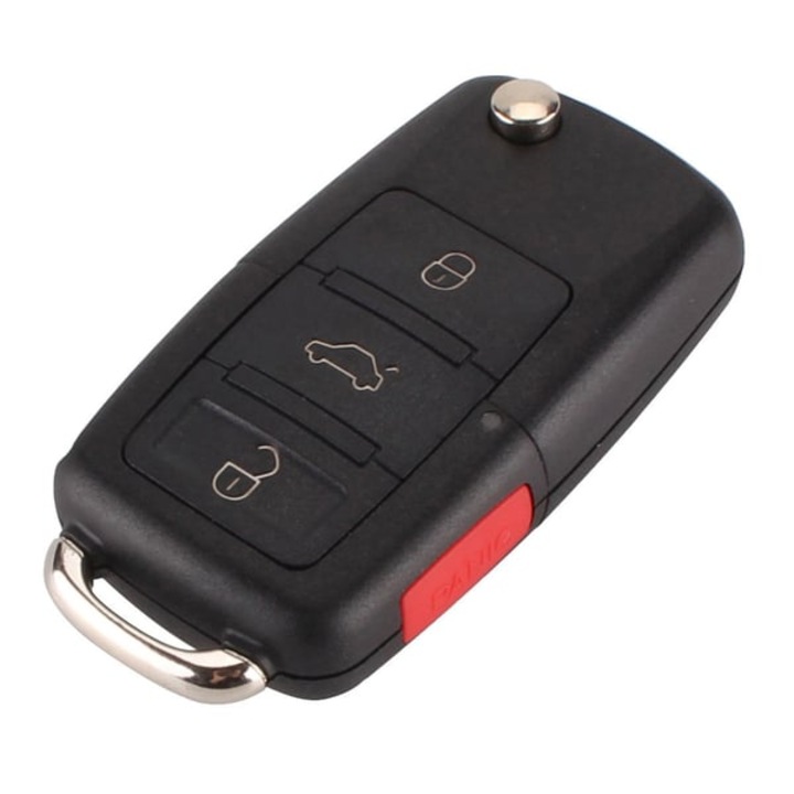 Carcasa cheie auto pentru VW Golf/Passat, flip, 4 butoane, fara electronice/transponder (doar carcasa si lama), negru, 1 buc., emag-FYN-K0206-260820-971