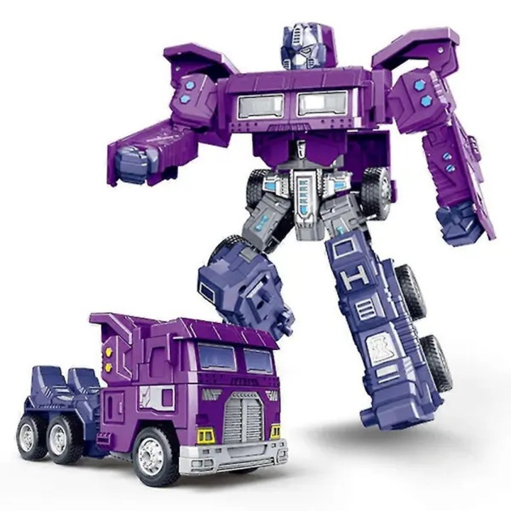 Jucarie robot transformabil emag-FYN-K0206-260821-268, cu mecanism cu frictiune, camion care se transforma in robot, mov